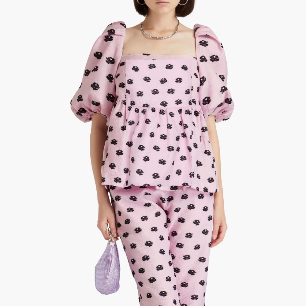 NWT Stine Goya Kinsley Peonies Floral Jaquard Top | XL